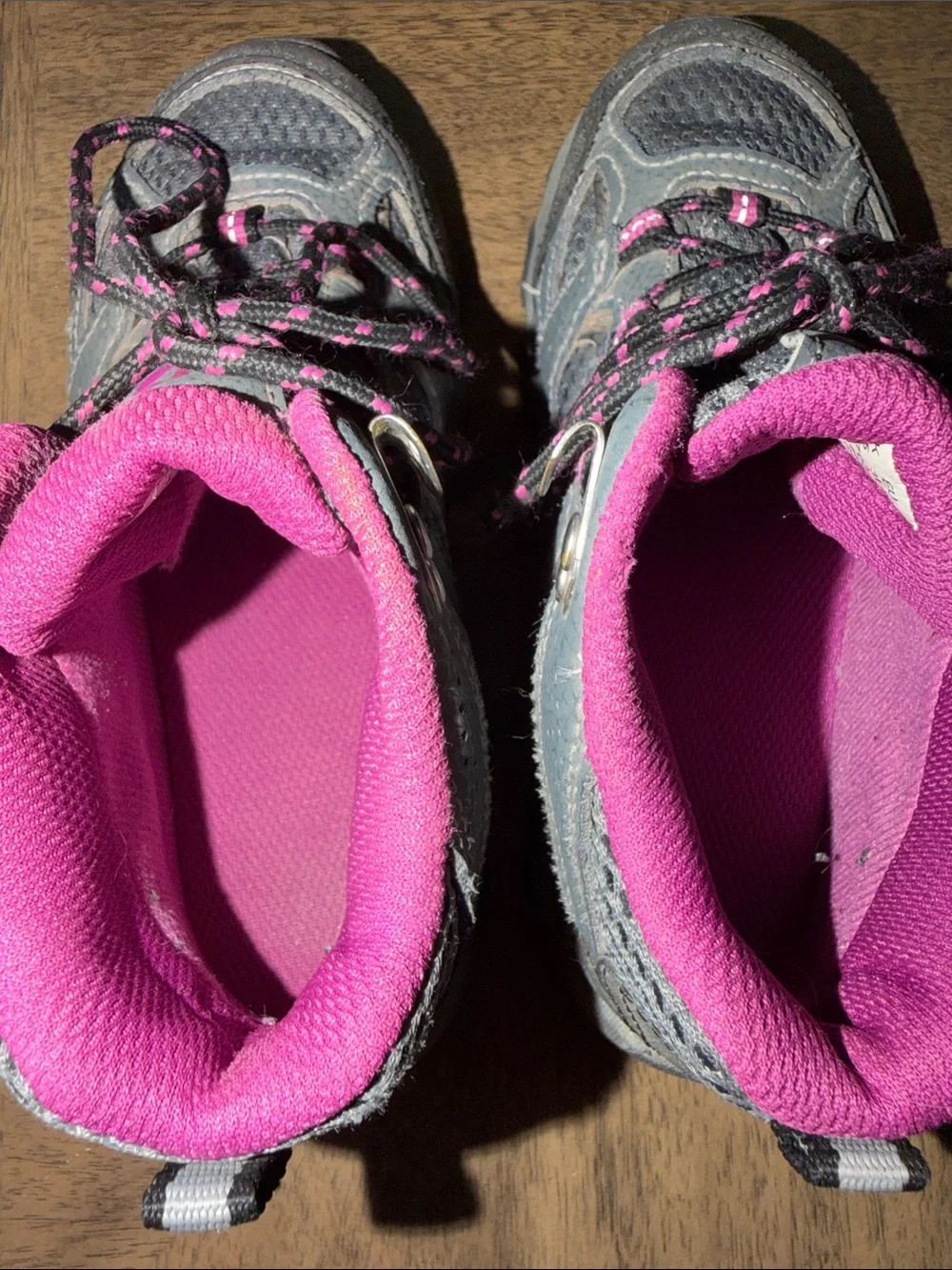 Girls Merrell Gray and Purple Hiking Boots